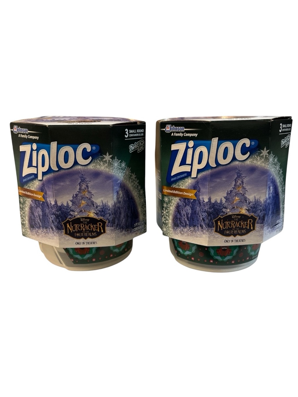 Disney Nutcracker Four Realms Ziploc Twist N Loc 6 Small Round Containers NIP
